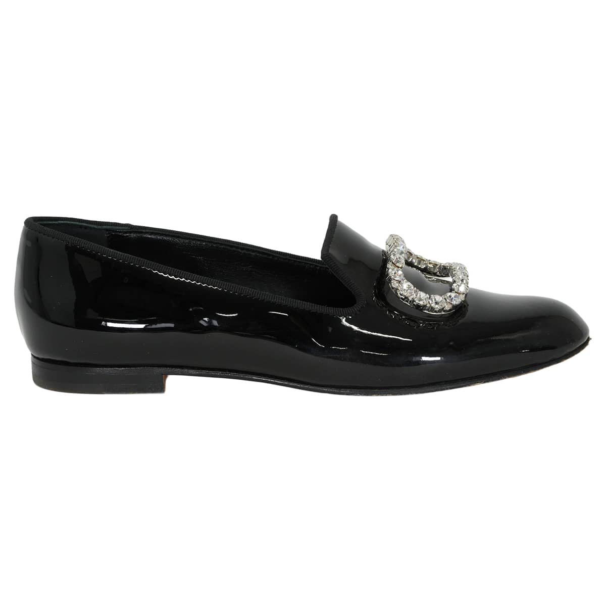 [Pre-loved] MANOLO BLAHNIK loafers Flat shoes PILA Noir (Black) Patent leather #36.5[USED SA][Authentic]