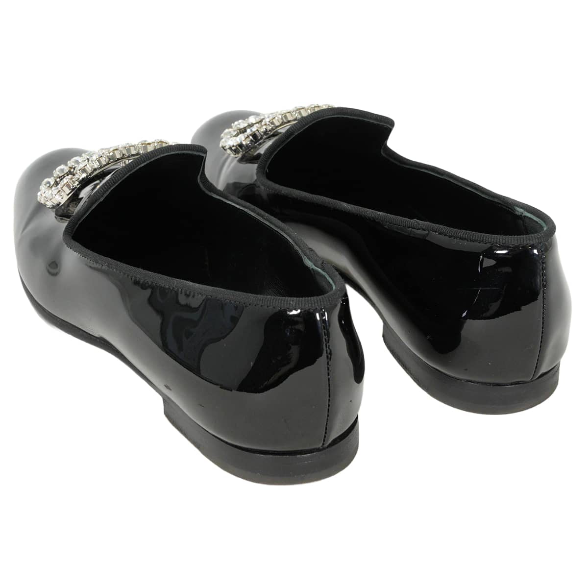 [Pre-loved] MANOLO BLAHNIK loafers Flat shoes PILA Noir (Black) Patent leather #36.5[USED SA][Authentic]