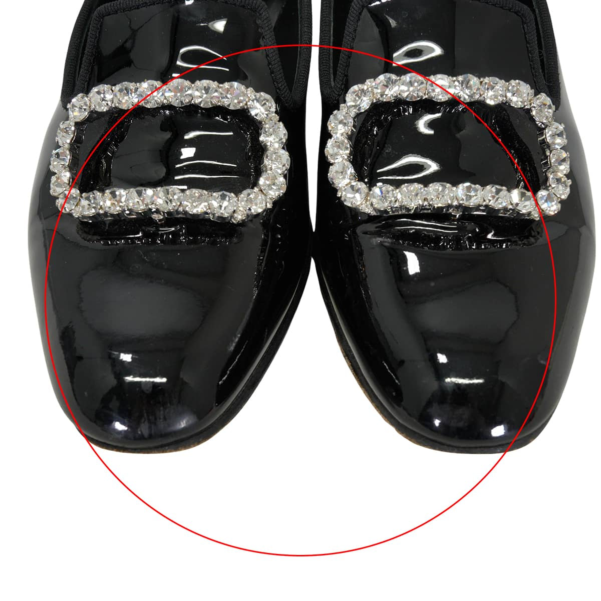 [Pre-loved] MANOLO BLAHNIK loafers Flat shoes PILA Noir (Black) Patent leather #36.5[USED SA][Authentic]