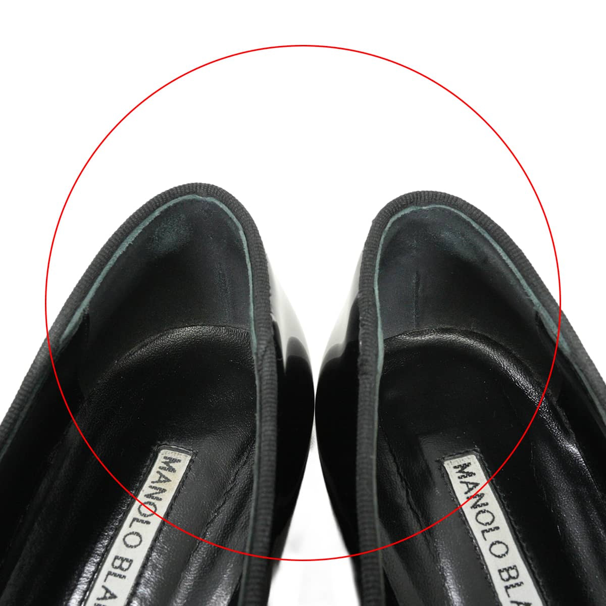 [Pre-loved] MANOLO BLAHNIK loafers Flat shoes PILA Noir (Black) Patent leather #36.5[USED SA][Authentic]