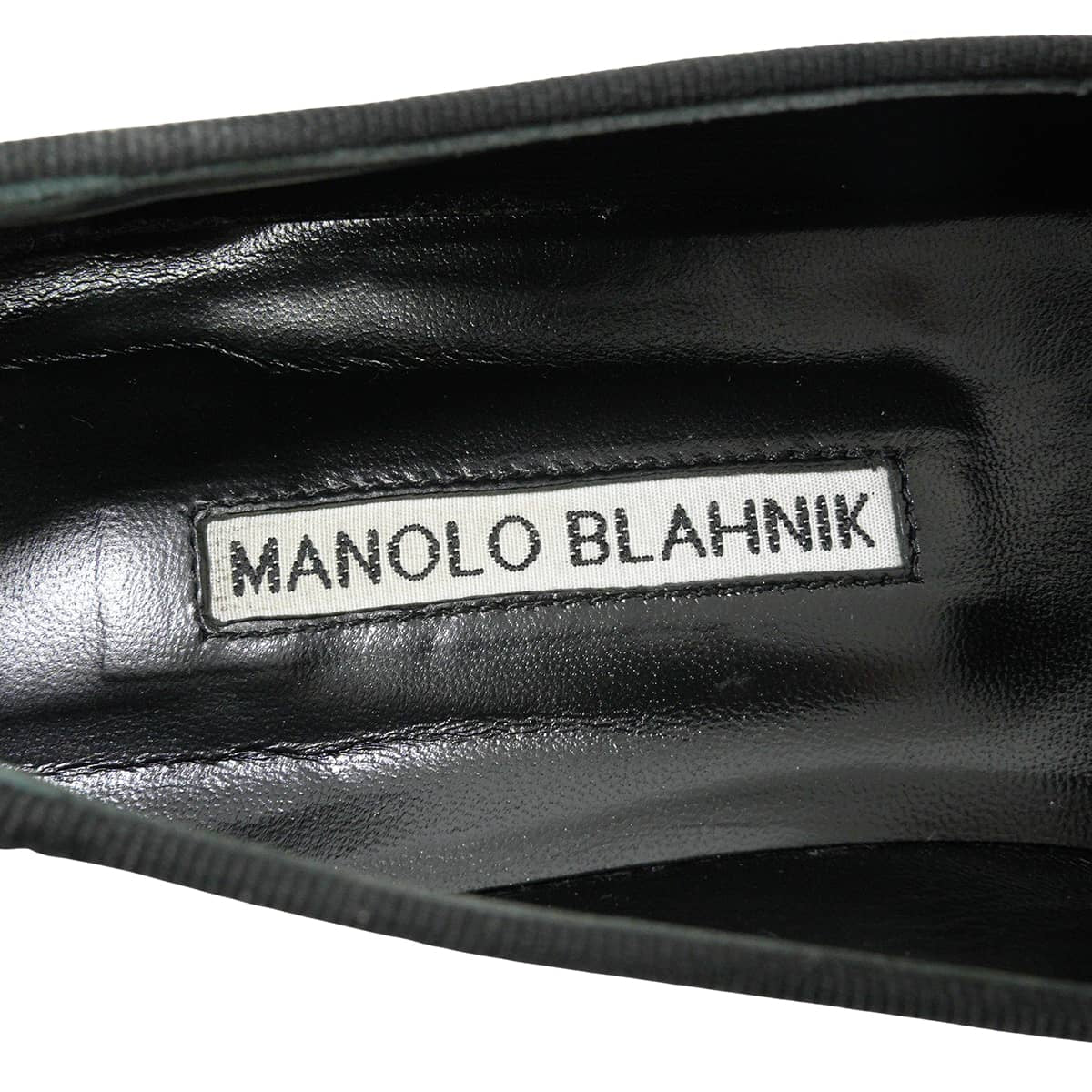 [Pre-loved] MANOLO BLAHNIK loafers Flat shoes PILA Noir (Black) Patent leather #36.5[USED SA][Authentic]
