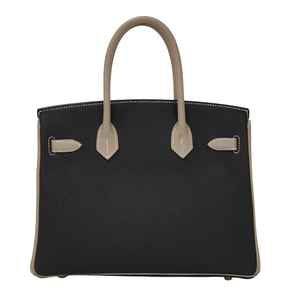 [Pre-loved] HERMES Handbag Birkin30 Special order HSS Camail Stamp Noir (Black)/Gris Tourterelle Veau Togo Mat Gold HW Stamp B[LIKE NEW][Authentic]