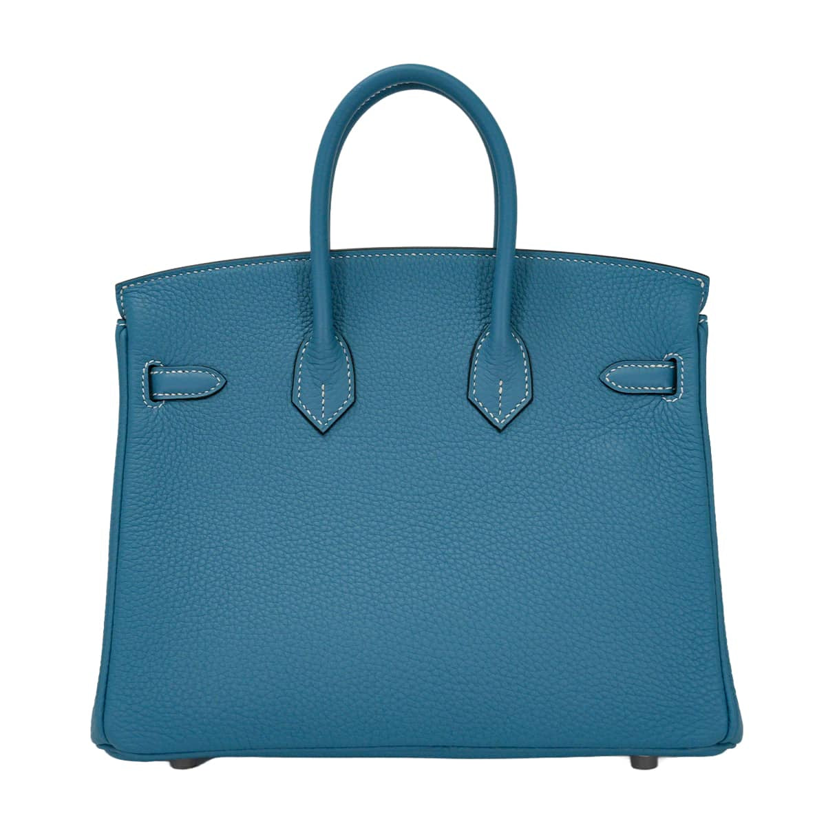 HERMES Handbag Birkin25 New Bleu Jean Veau Togo Silver HW Stamp K[EXCELLENT][Authentic]