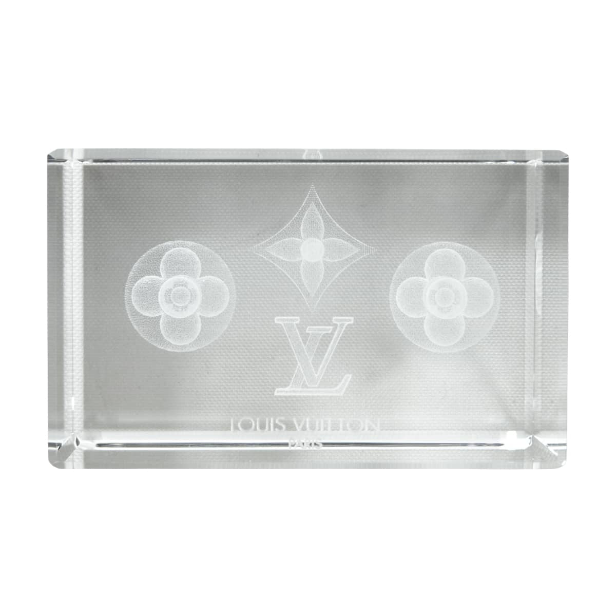 LOUIS VUITTON Paperweight 3D Monogram Flower VIP Novelty Not Specified crystal[EXCELLENT][Authentic]