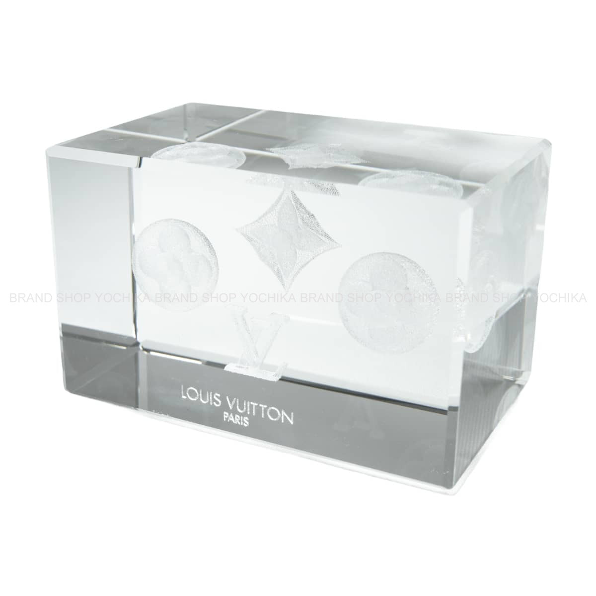 LOUIS VUITTON Paperweight 3D Monogram Flower VIP Novelty Not Specified crystal[EXCELLENT][Authentic]