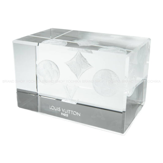 LOUIS VUITTON Paperweight 3D Monogram Flower VIP Novelty Not Specified crystal[EXCELLENT][Authentic]