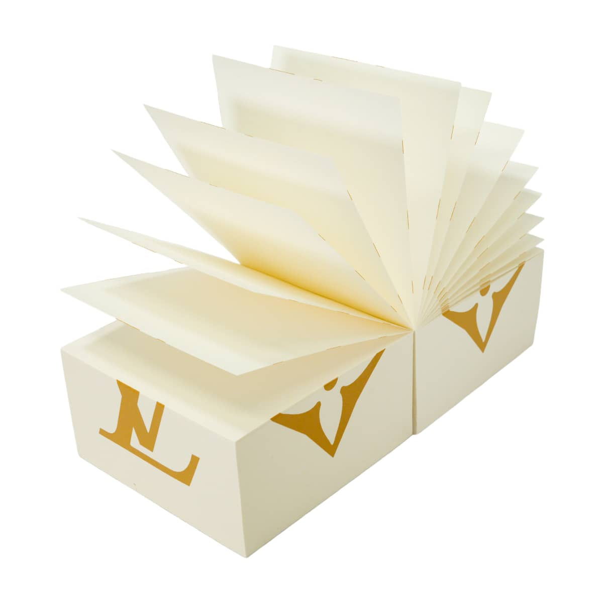 LOUIS VUITTON Block Notepad Monogram Flower & LV Logo VIP Novelty Blanc (White) Paper[EXCELLENT][Authentic]