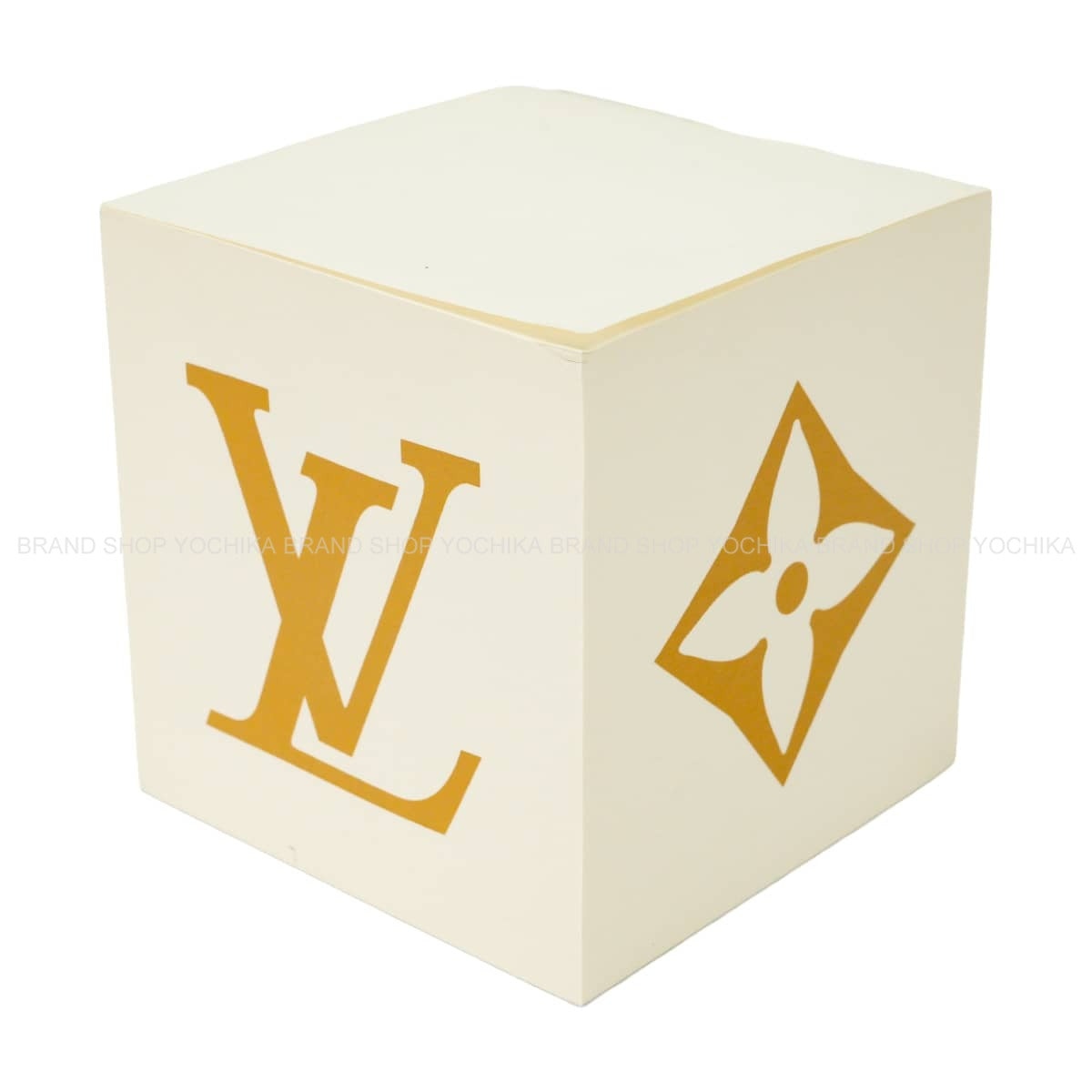 LOUIS VUITTON Block Notepad Monogram Flower & LV Logo VIP Novelty Blanc (White) Paper[EXCELLENT][Authentic]