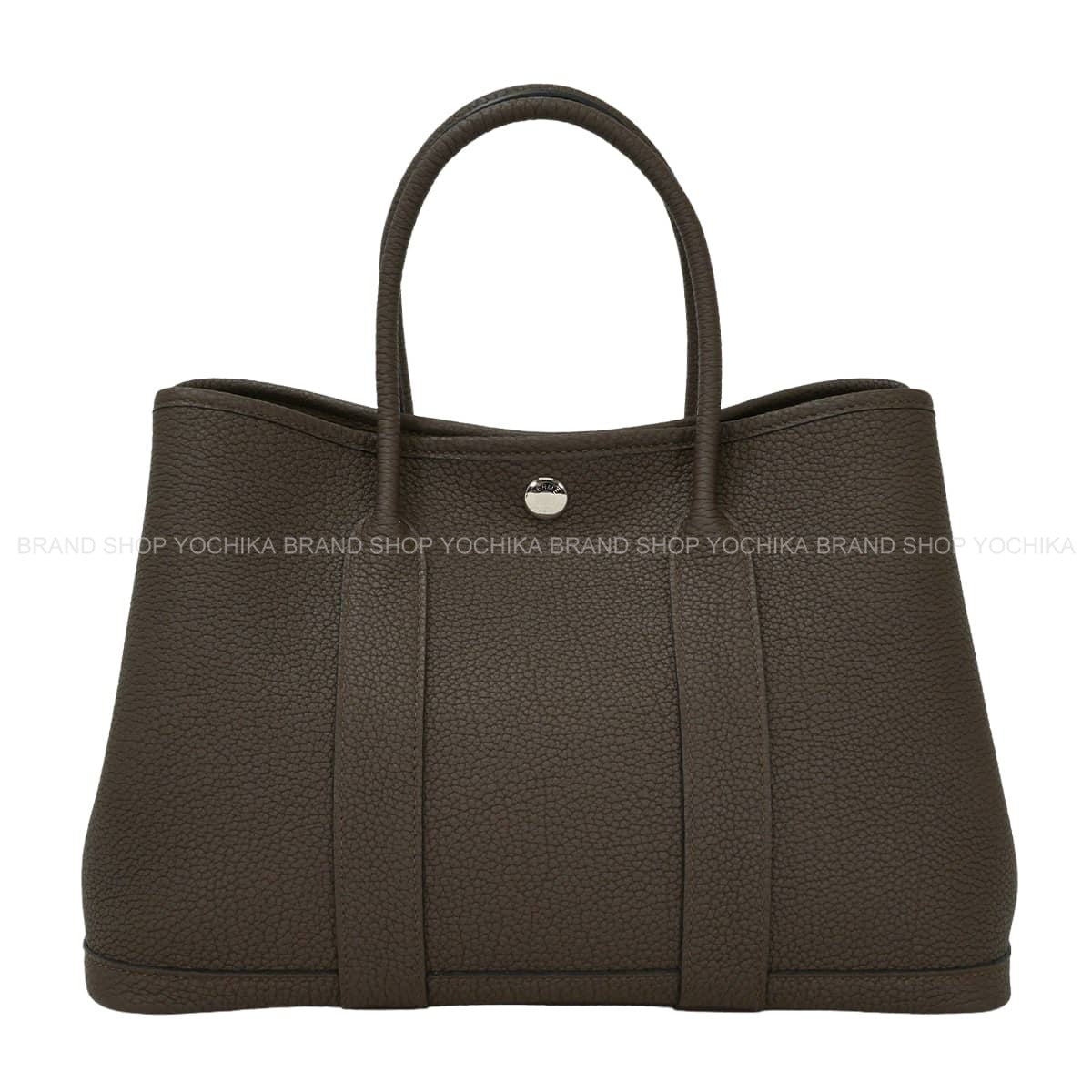 HERMES tote bag Garden Party 30 TPM All Leather Vert Loden Veau Negonda Silver HW Stamp G[BRAND NEW][Authentic]