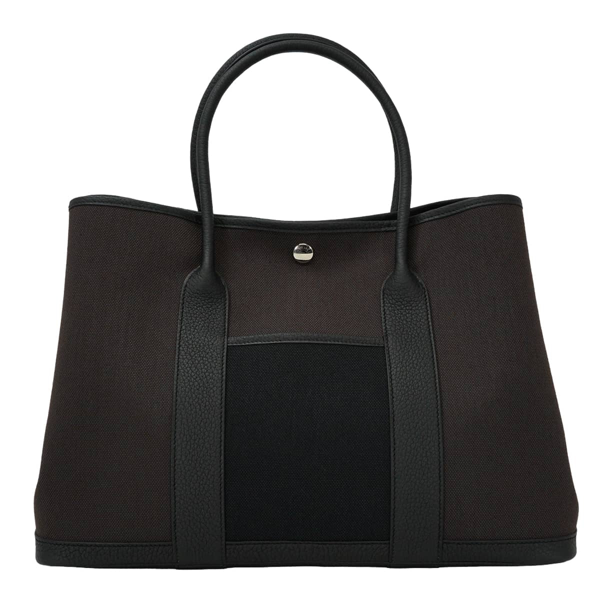 HERMES tote bag Garden Party 36 PM Pocket Toi Bai Brun/Noir (Black) Toile/Veau Negonda Silver HW Stamp G[BRAND NEW][Authentic]