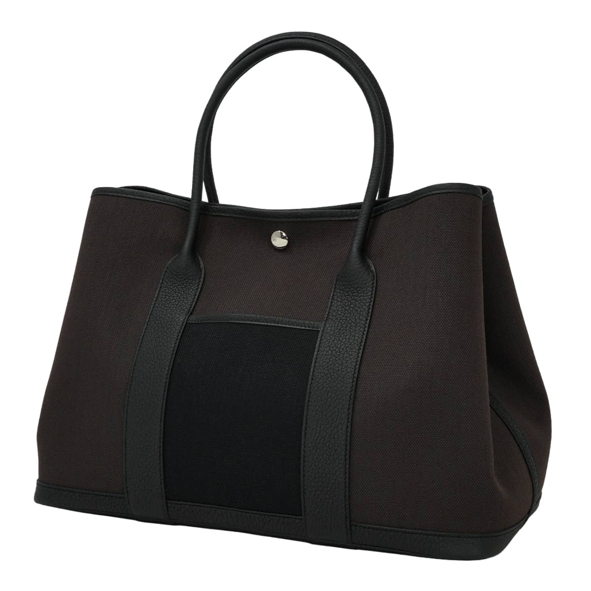HERMES tote bag Garden Party 36 PM Pocket Toi Bai Brun/Noir (Black) Toile/Veau Negonda Silver HW Stamp G[BRAND NEW][Authentic]