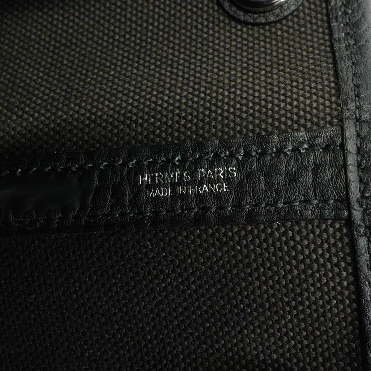 HERMES tote bag Garden Party 36 PM Pocket Toi Bai Brun/Noir (Black) Toile/Veau Negonda Silver HW Stamp G[BRAND NEW][Authentic]