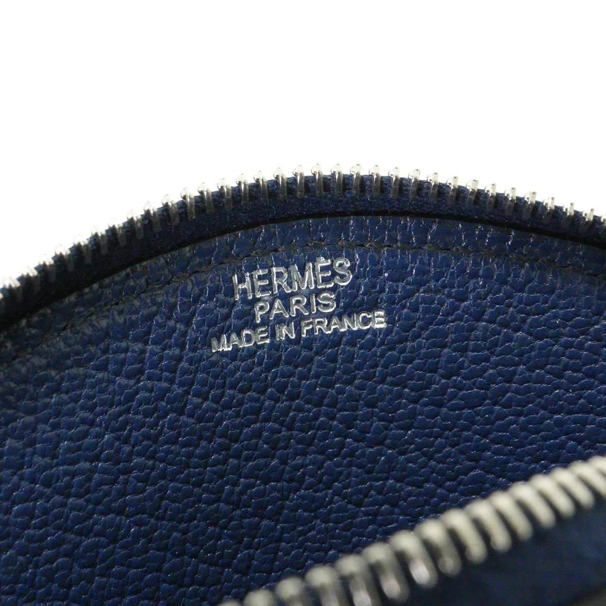HERMES change purse Evelyne Coin purse Bleu de Malte Chevre Mysore Silver HW Stamp □O[EXCELLENT][Authentic]