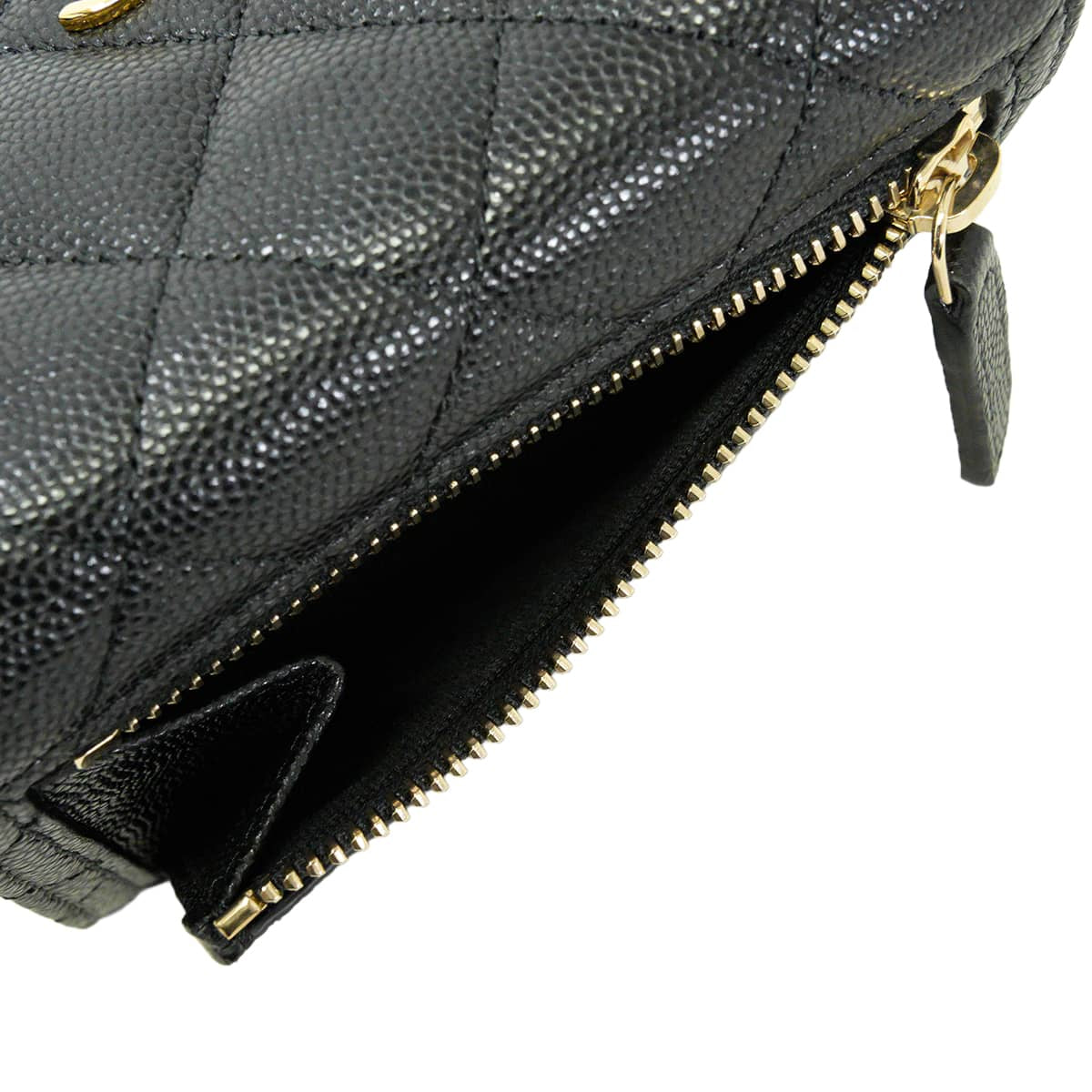 2023 Limited Cruise CHANEL Tri-fold wallet compact small flap playing cards heart Noir (Black) Graind Calf(Caviarskin) Gold HW AP3080[EXCELLENT][Authentic]