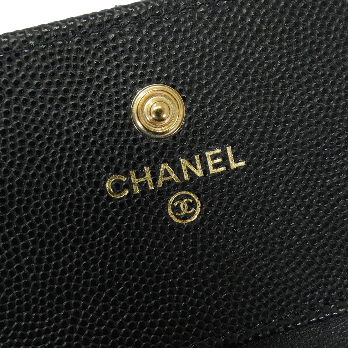 2023 Limited Cruise CHANEL Tri-fold wallet compact small flap playing cards heart Noir (Black) Graind Calf(Caviarskin) Gold HW AP3080[EXCELLENT][Authentic]