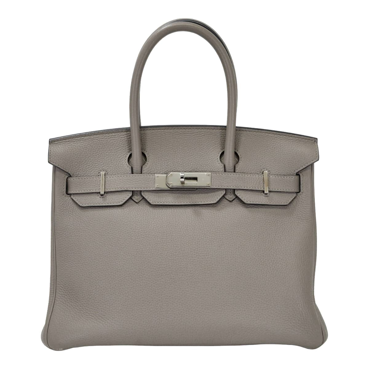 [Pre-loved] HERMES Handbag Birkin30 Gris Asphalte Veau Togo Silver HW Stamp C[USED A][Authentic]