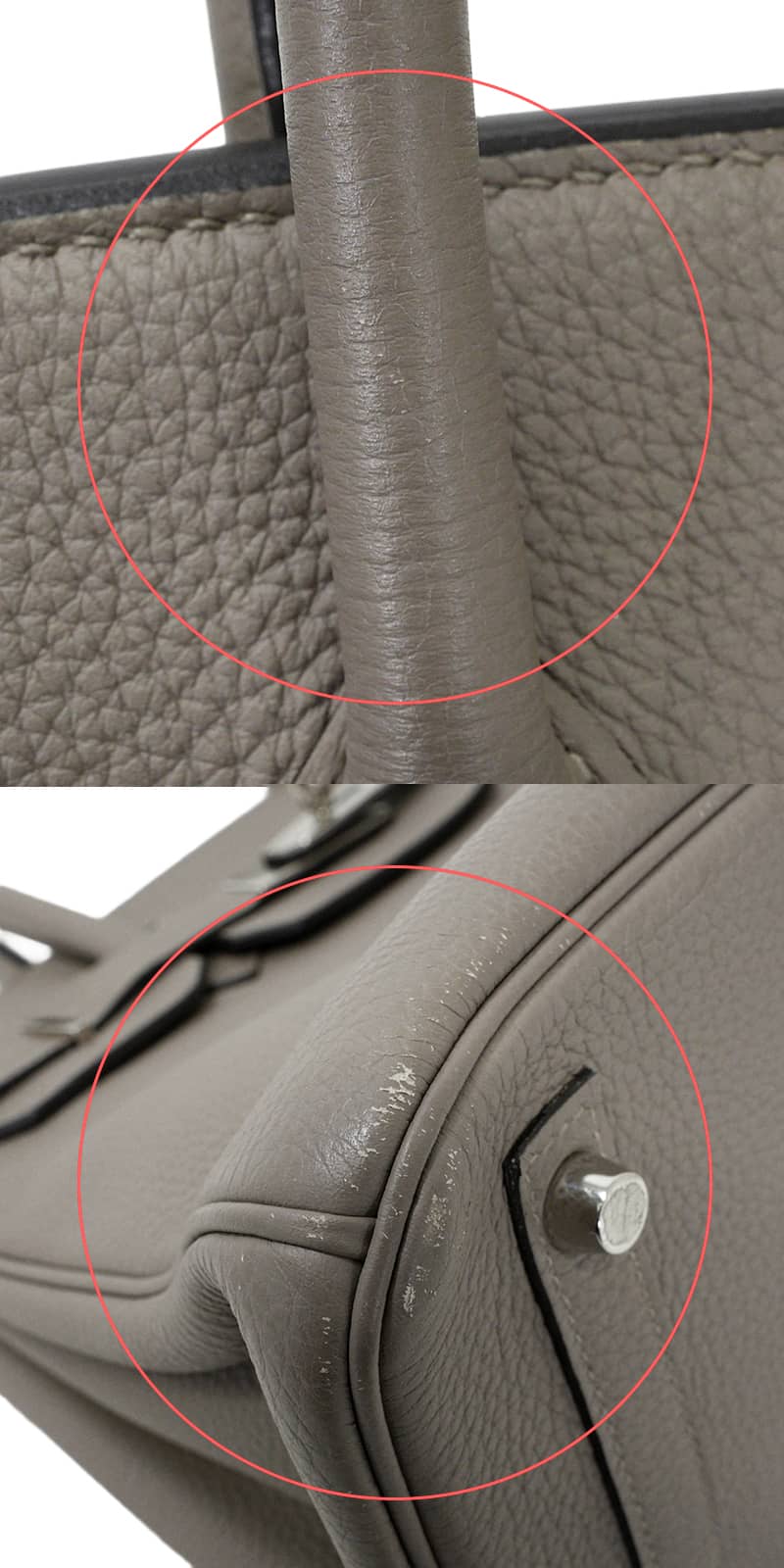 [Pre-loved] HERMES Handbag Birkin30 Gris Asphalte Veau Togo Silver HW Stamp C[USED A][Authentic]