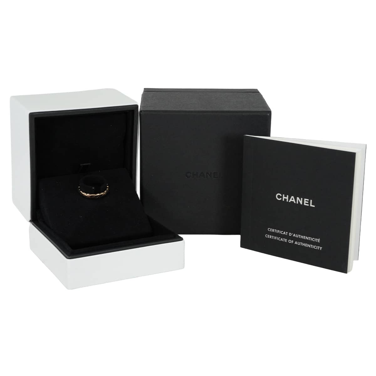 CHANEL ring COCO CRUSH Mini ModelBeige Gold K18BG #55 J11785[EXCELLENT][Authentic]