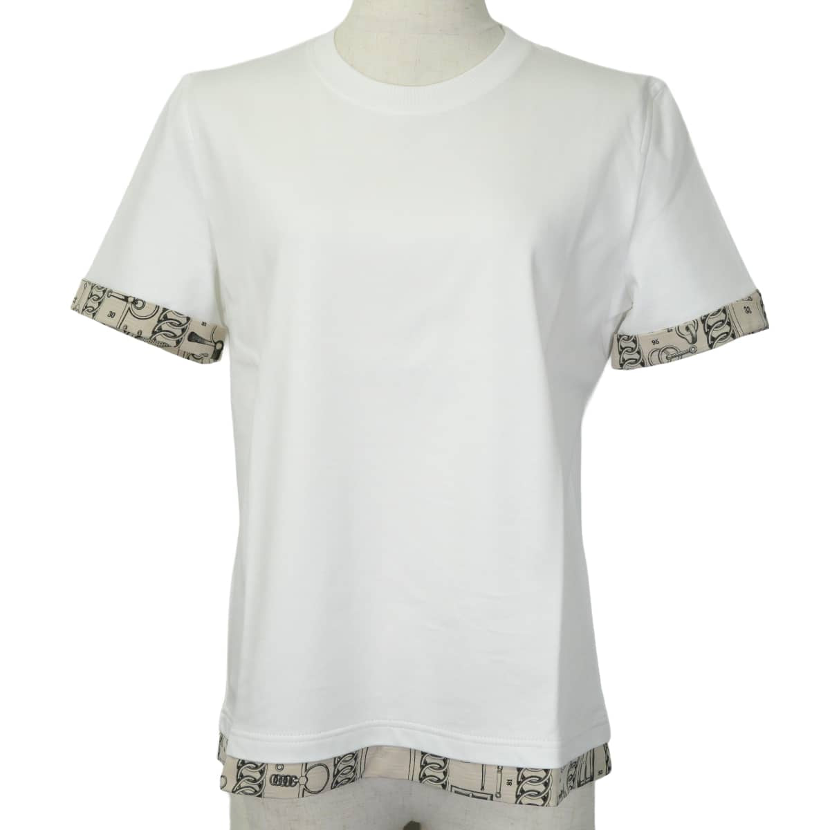 2026SS HERMES Short sleeve t shirt Cahier du Colporteur print Blanc (White) Cotton100% #38 H6H4644DC[BRAND NEW][Authentic]