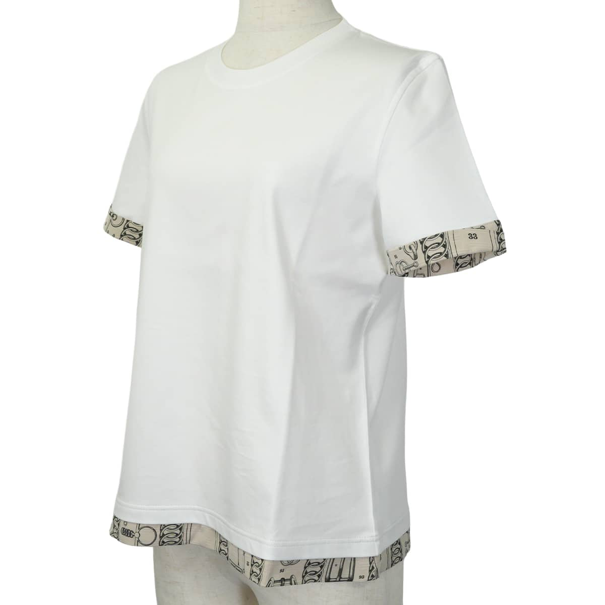 2026SS HERMES Short sleeve t shirt Cahier du Colporteur print Blanc (White) Cotton100% #38 H6H4644DC[BRAND NEW][Authentic]