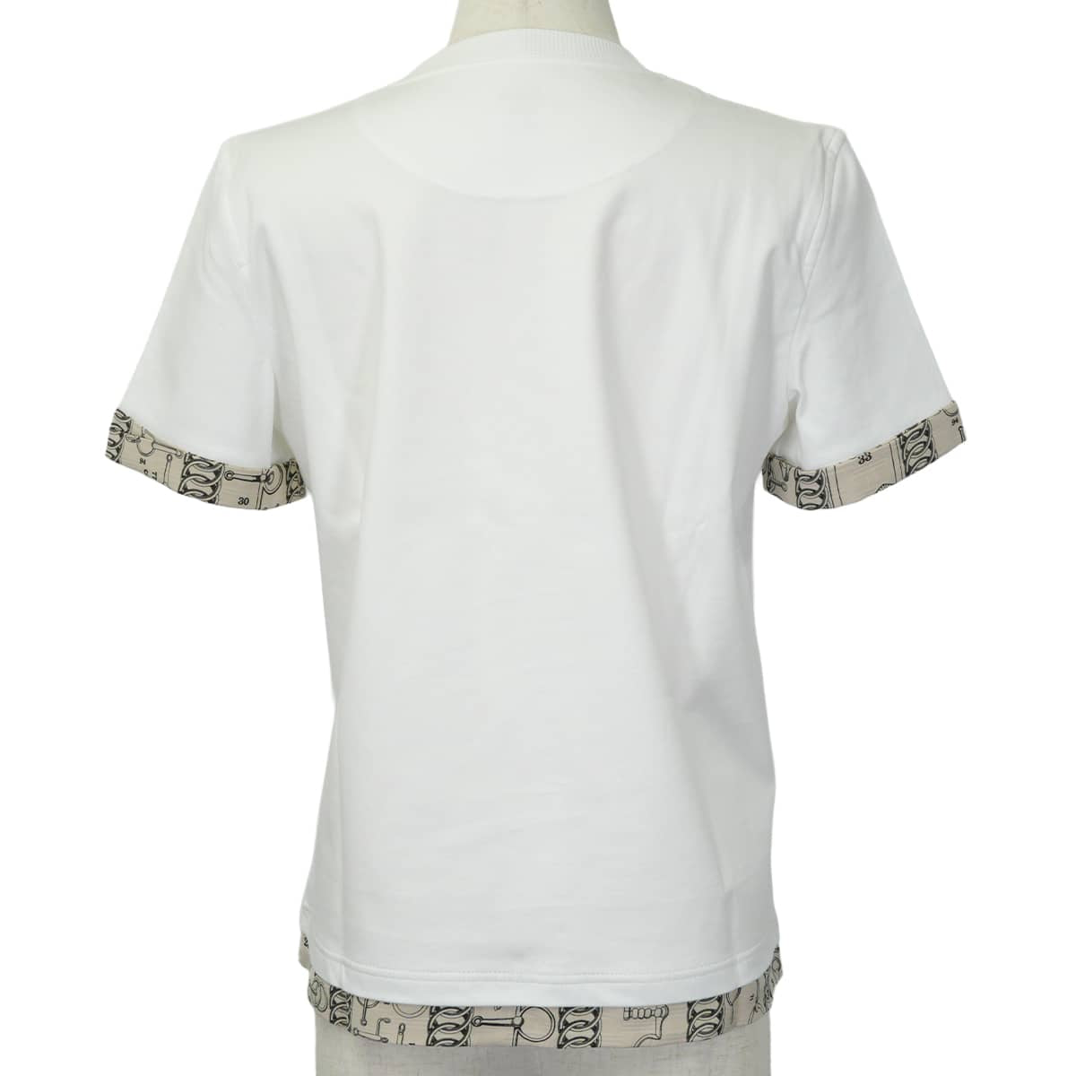 2026SS HERMES Short sleeve t shirt Cahier du Colporteur print Blanc (White) Cotton100% #38 H6H4644DC[BRAND NEW][Authentic]