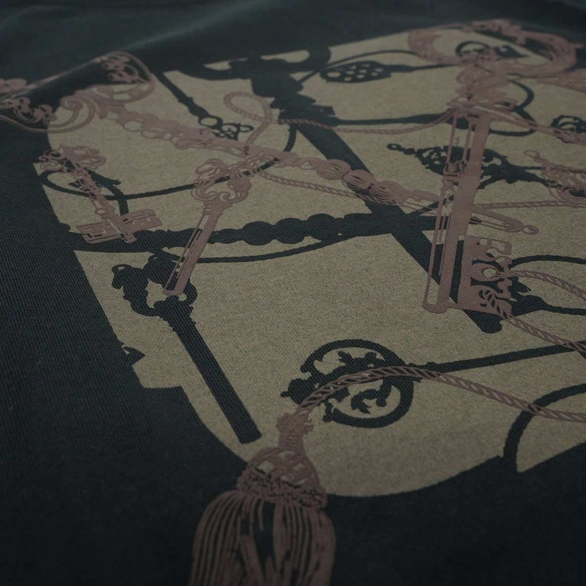 2025-26AW HERMES Short sleeve t shirt Cartouche Les Cles Noir (Black) Cotton100% #38 5E4624DA[EXCELLENT][Authentic]