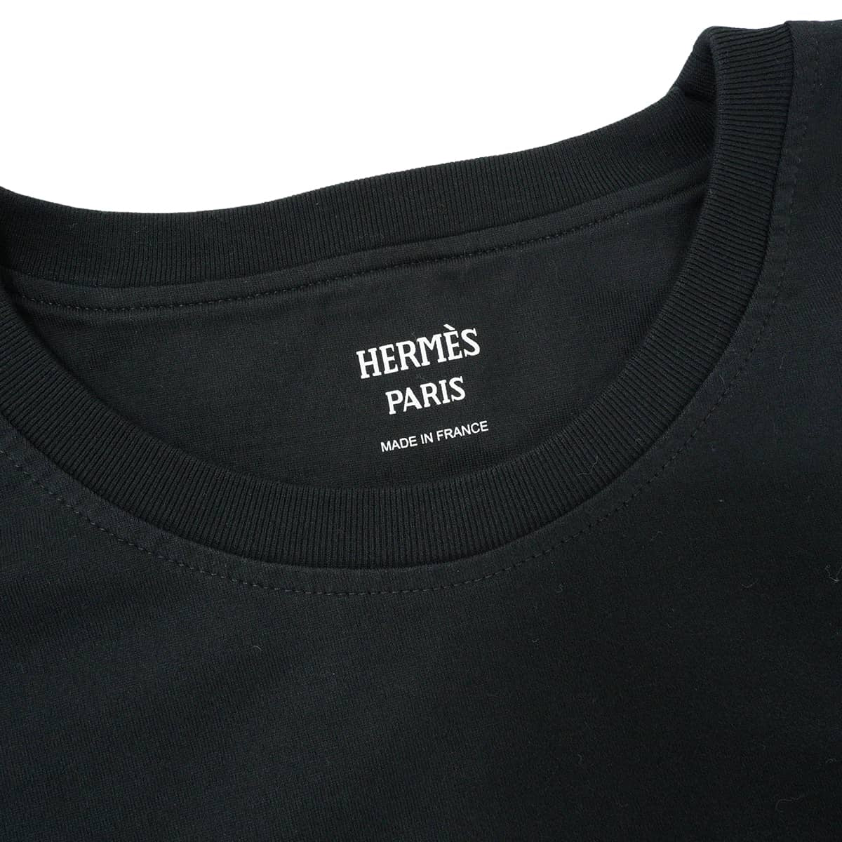 2025-26AW HERMES Short sleeve t shirt Cartouche Les Cles Noir (Black) Cotton100% #38 5E4624DA[EXCELLENT][Authentic]