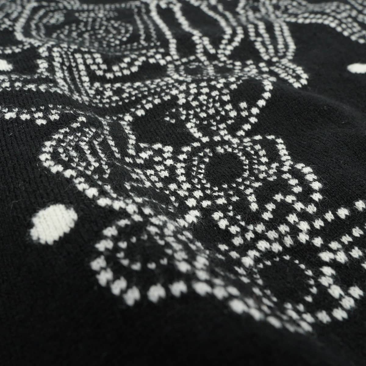 [Pre-loved] HERMES Knit short-sleeved Brides de Gala Noir (Black) Cashmere/Cotton/Nylon #40 3E2623D8[LIKE NEW][Authentic]
