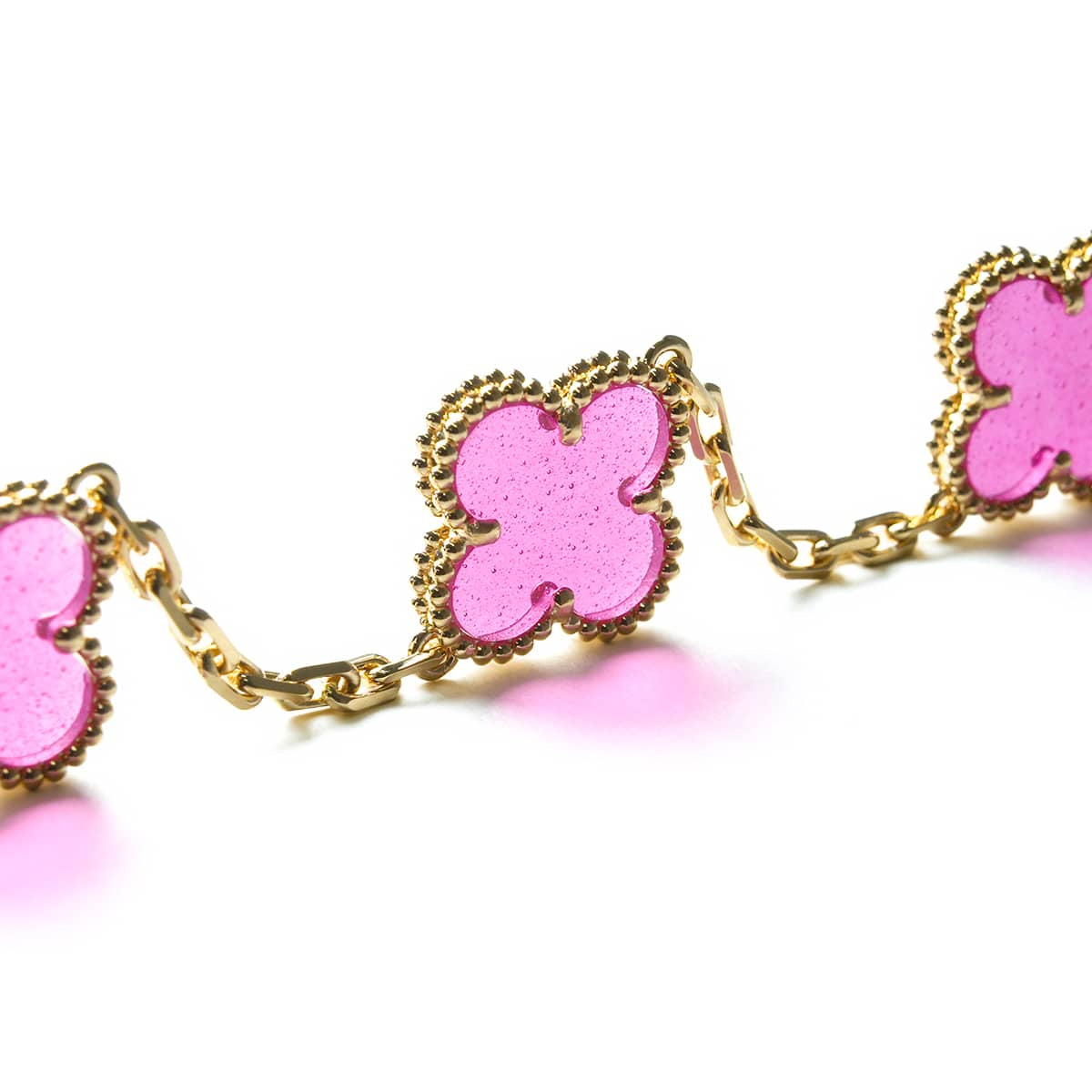 2026AW Van Cleef & Arpels bracelet Vintage Alhambra 5 motifs Pink K18YG/Enamel VCARPQZI00[BRAND NEW][Authentic]