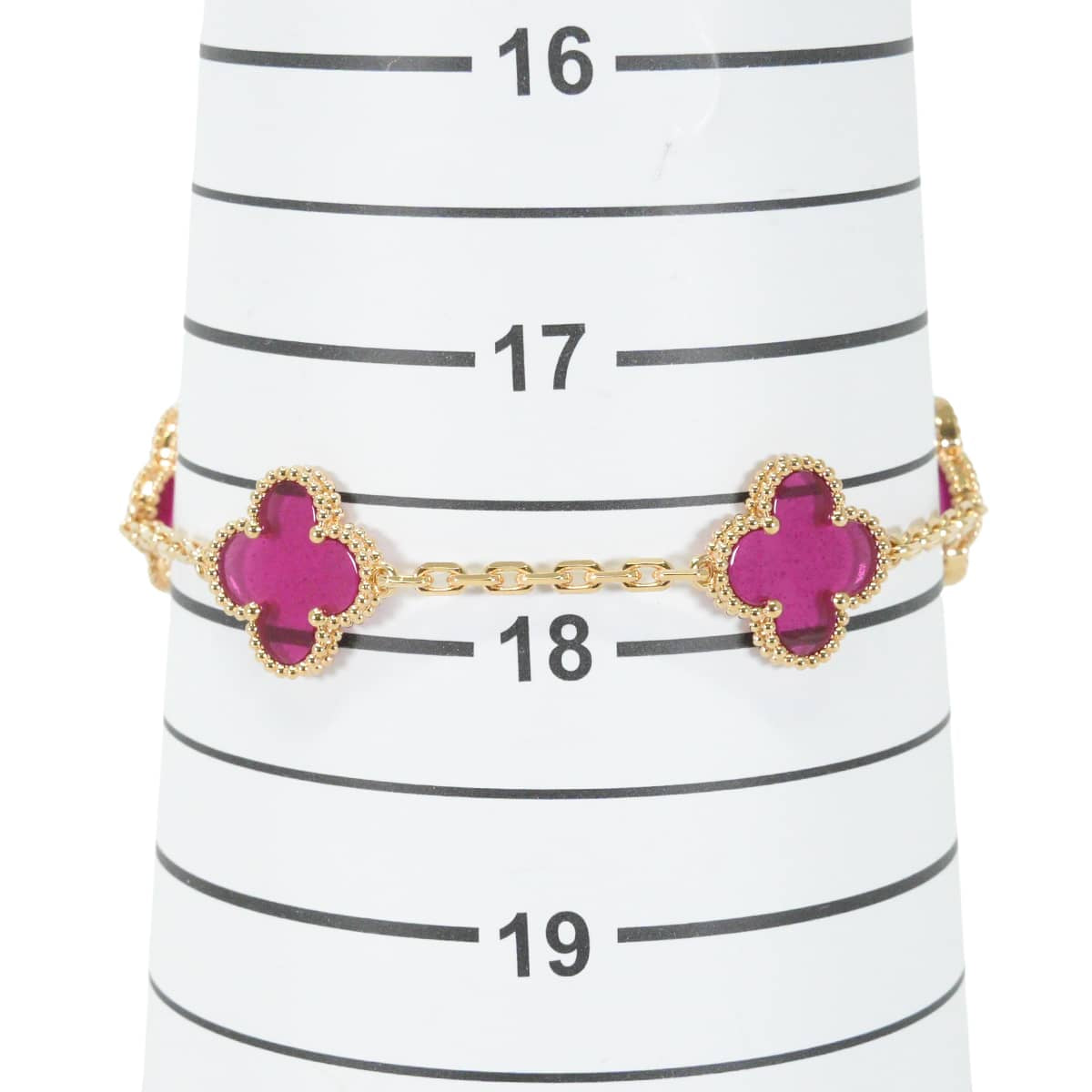 2026AW Van Cleef & Arpels bracelet Vintage Alhambra 5 motifs Pink K18YG/Enamel VCARPQZI00[BRAND NEW][Authentic]