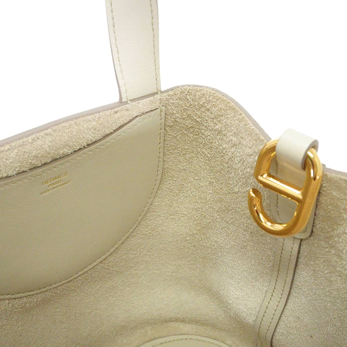[Pre-loved] HERMES Handbag In the Loop 18 Beton Taurillon Clemence Gold HW Stamp B[LIKE NEW][Authentic]