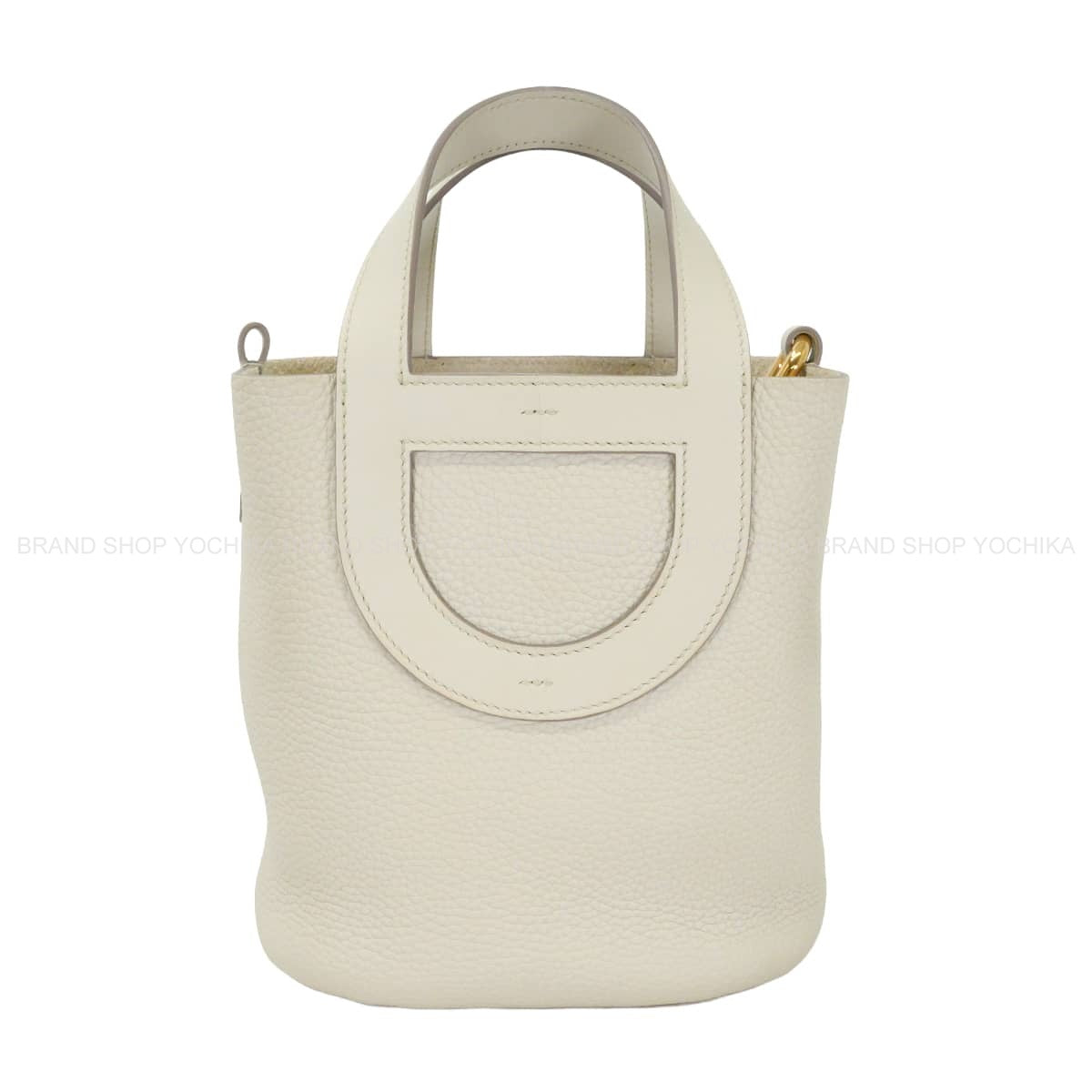 [Pre-loved] HERMES Handbag In the Loop 18 Beton Taurillon Clemence Gold HW Stamp B[LIKE NEW][Authentic]