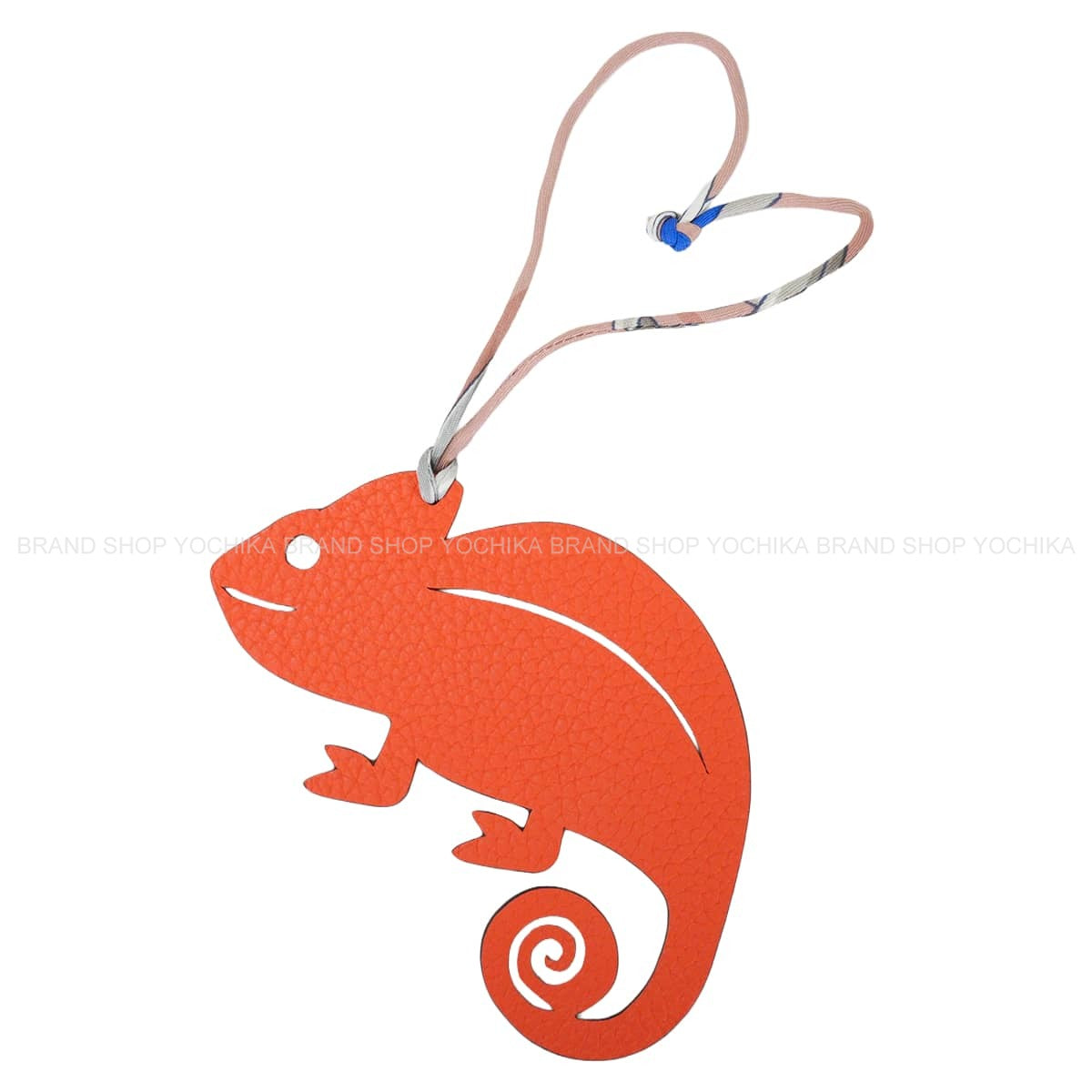 HERMES bag charm Petit H Chameleon Orange Minium/Bleu Izmir Veau Togo/Chevre Mysore[BRAND NEW][Authentic]
