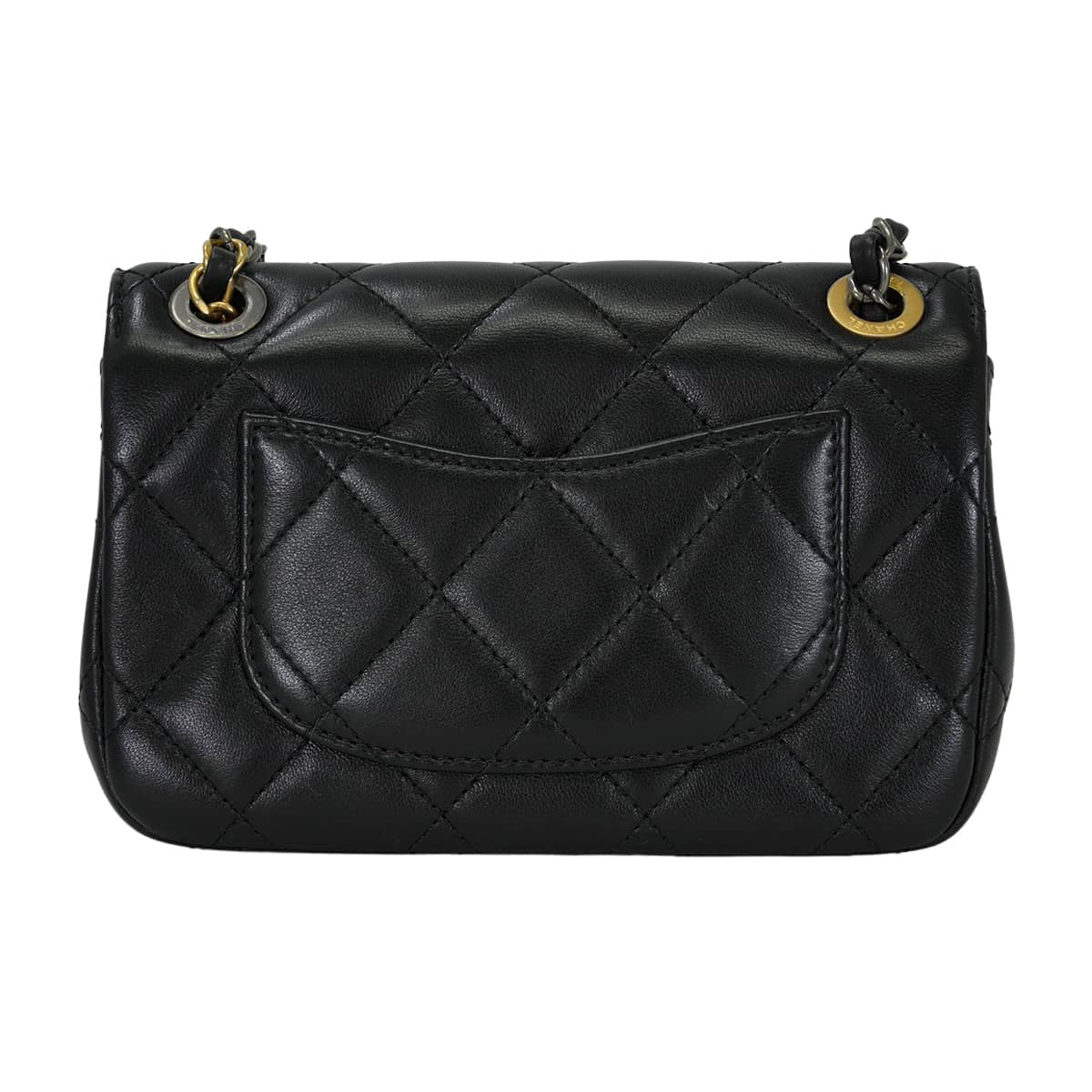 [Pre-loved] CHANEL Shoulder bag Matelasse Clip Coco Double Chain Icon Noir (Black)/Gold Lambskin/Rhinestone/Pearl Gold HW AS2978[LIKE NEW][Authentic]