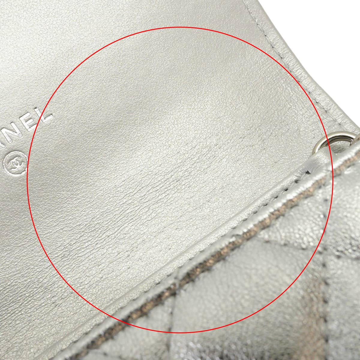 2023 VIP Customers only Year's Gift CHANEL Pouch Mini Chain Bag Matelasse COCO Mark Star Rhinestones Silver Metallic Lambskin[EXCELLENT][Authentic]