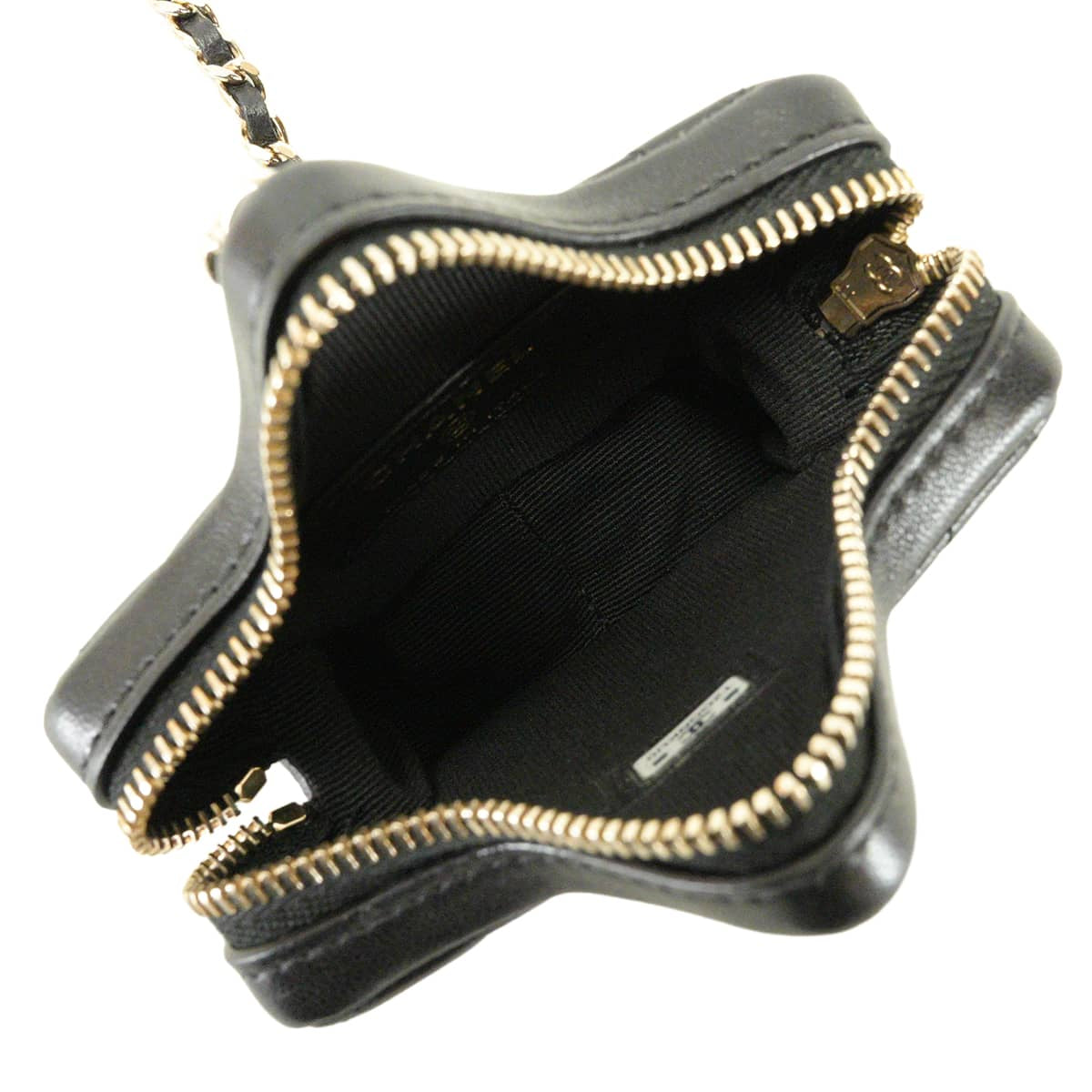 2025-26AW CHANEL bag charm COCO Mark Star Noir (Black) Lambskin Champagne Gold HW AP4985[EXCELLENT][Authentic]