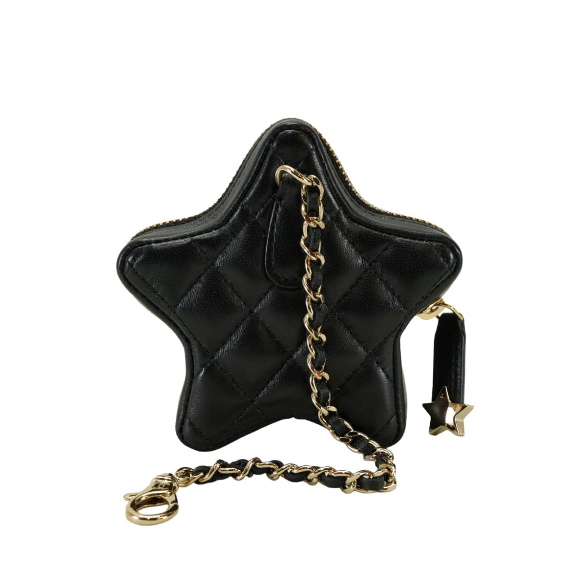 2025-26AW CHANEL bag charm COCO Mark Star Noir (Black) Lambskin Champagne Gold HW AP4985[EXCELLENT][Authentic]