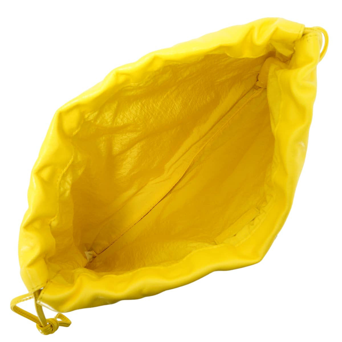 BOTTEGAVENETA Shoulder bag Dustbag Medium Drawstring Intrecciato Yellow lambskin 796728V[EXCELLENT][Authentic]