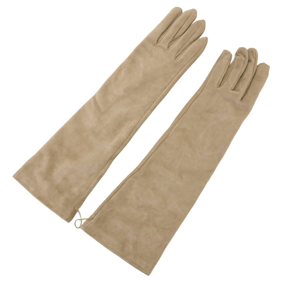 Dior glove Long Groves FGLOVEMID #7 Taupe Goatskin/Silk100%[BRAND NEW][Authentic]