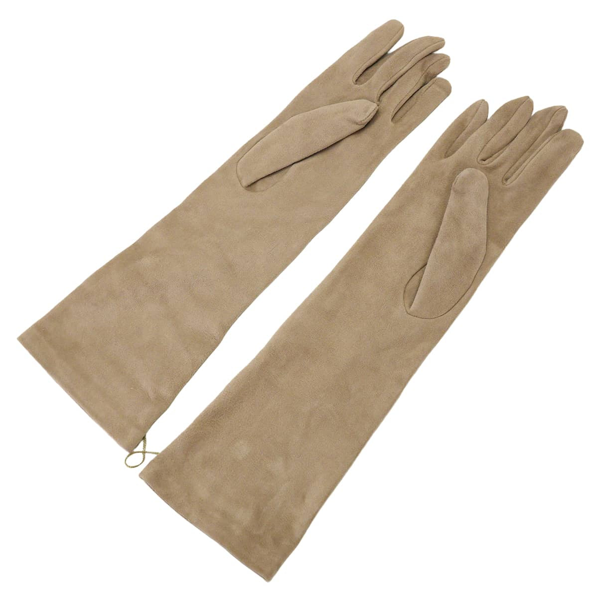 Dior glove Long Groves FGLOVEMID #7 Taupe Goatskin/Silk100%[BRAND NEW][Authentic]