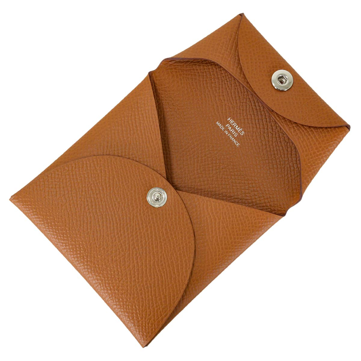 HERMES change purse Bastia Gold Veau Epsom Silver HW Stamp G[BRAND NEW][Authentic]