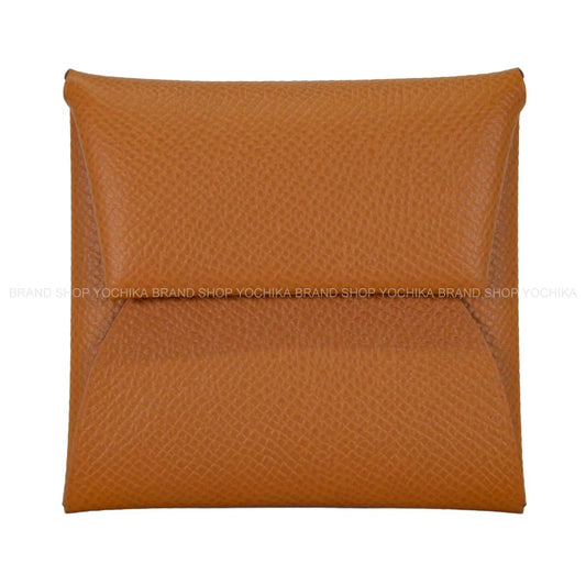 HERMES change purse Bastia Gold Veau Epsom Silver HW Stamp G[BRAND NEW][Authentic]