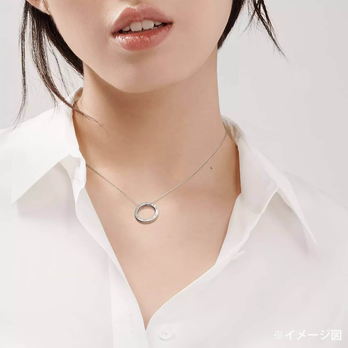[Pre-loved] TIFFANY&Co. necklace 1837 Circle Pendant Small Silver Silver925 (SV925 Ag925)[LIKE NEW][Authentic]