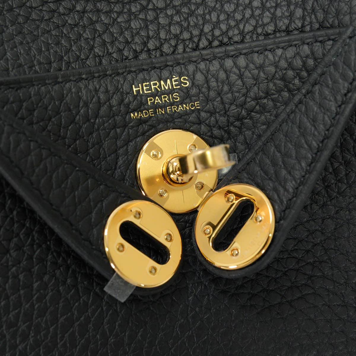 HERMES Shoulder bag Lindy mini 20 Noir (Black) Taurillon Clemence Gold HW Stamp K[BRAND NEW][Authentic]