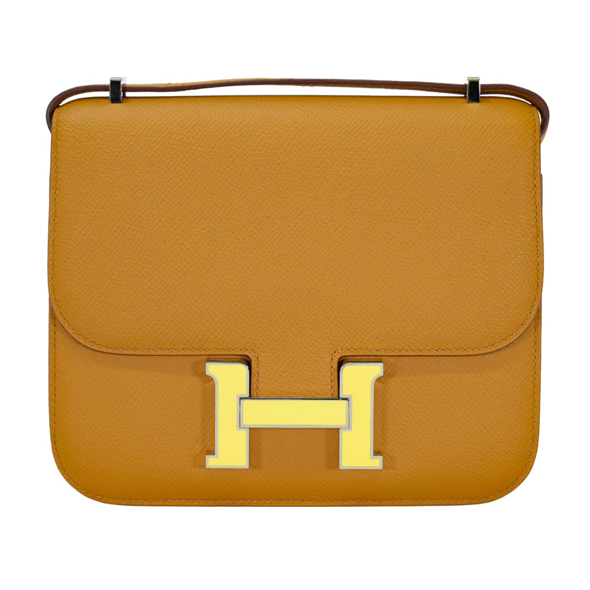 [Pre-loved] HERMES Shoulder bag Constance 3 18 Sesami/Lime Veau Epsom/Lacquer Lacquer HW Stamp Y[LIKE NEW][Authentic]