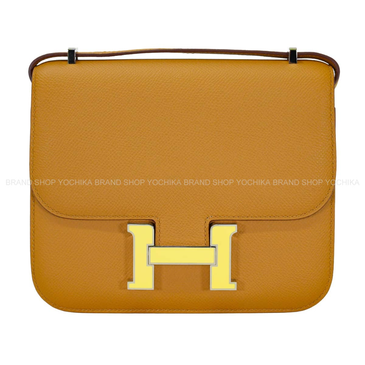 [Pre-loved] HERMES Shoulder bag Constance 3 18 Sesami/Lime Veau Epsom/Lacquer Lacquer HW Stamp Y[LIKE NEW][Authentic]
