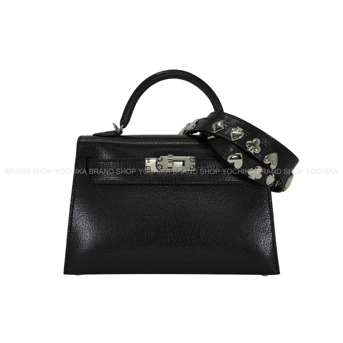 2025AW Limited HERMES Shoulder bag Kelly mini 2 Kelly20 Clou de Coeur Noir (Black) Chevre Chamkila Trump Studs Silver HW Stamp G[BRAND NEW][Authentic]