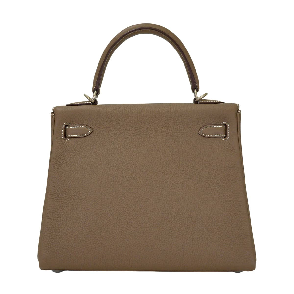 HERMES Shoulder bag Kelly25 Retourne Etoupe Veau Togo Mat Silver HW Stamp K[EXCELLENT][Authentic]
