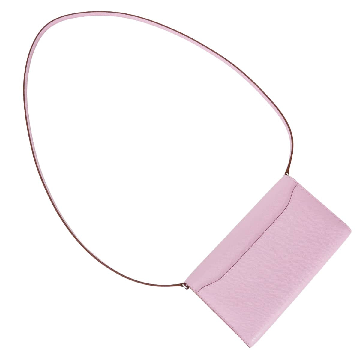 HERMES long wallet Constance Long wallet To Go Mauve sylvestre Ever Grain Silver HW Stamp K[EXCELLENT][Authentic]