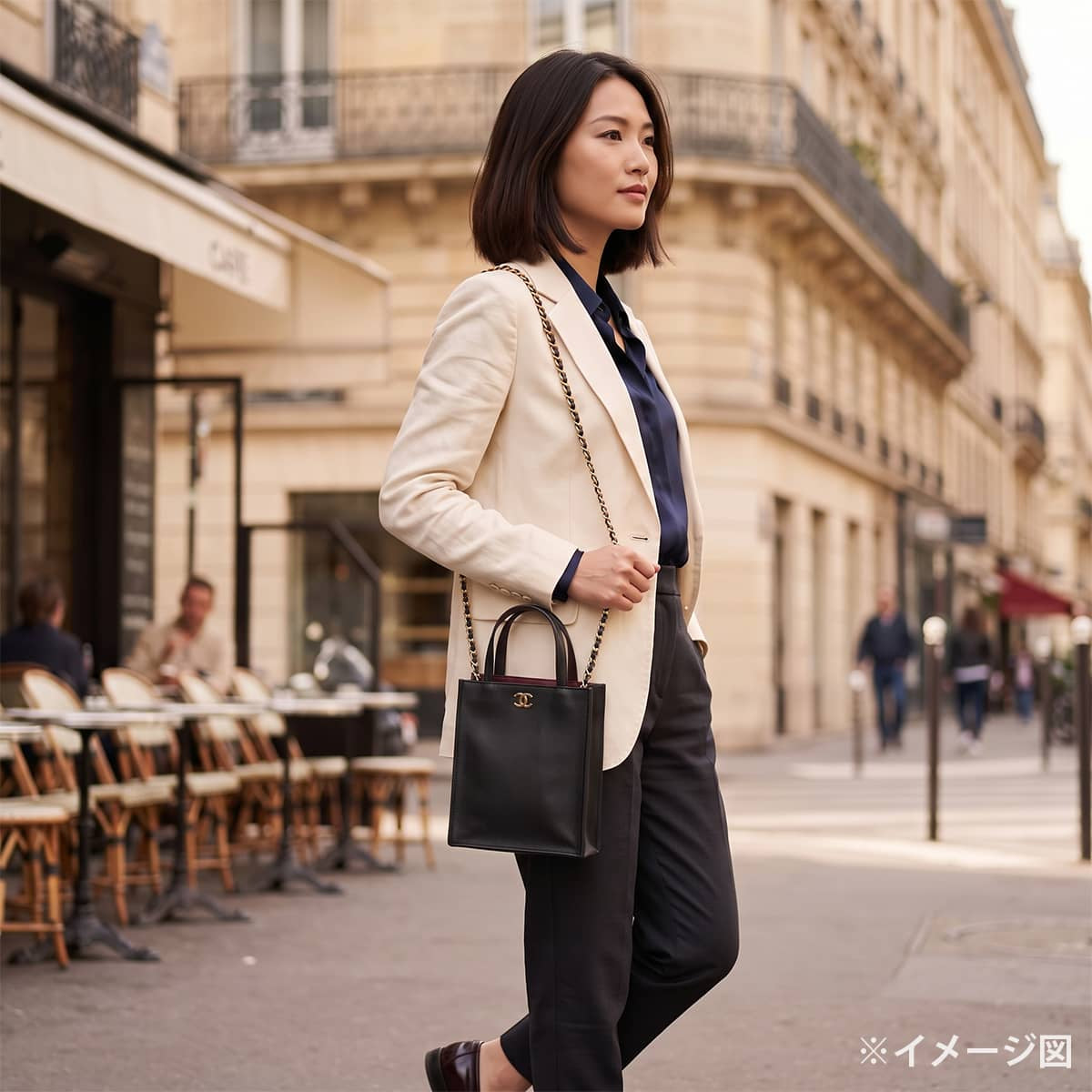 [Pre-loved] 2026 Metiers d'Art Collection CHANEL Shoulder bag Shopping bag COCO Mark Mini Noir (Black)/Bordeaux Calfskin Gold HW AP5398[LIKE NEW][Authentic]